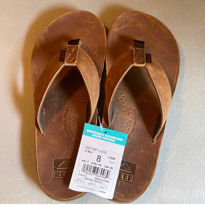 Reef Deift Classic Men’s Flipflops. Size 8